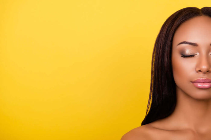 Woman with straight hair