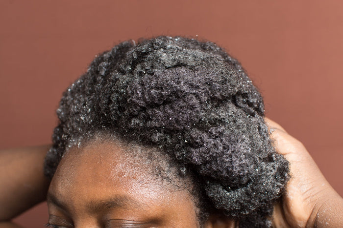 Woman washing her hair