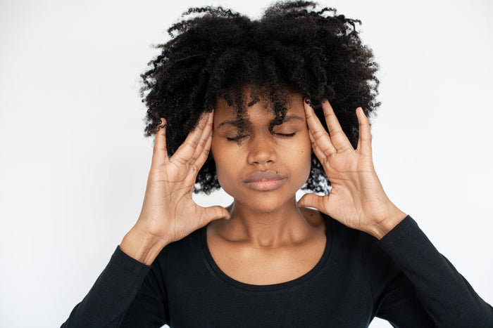 a woman in  distress