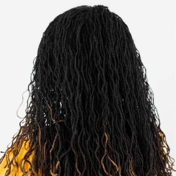back view of woman with sisterlocks