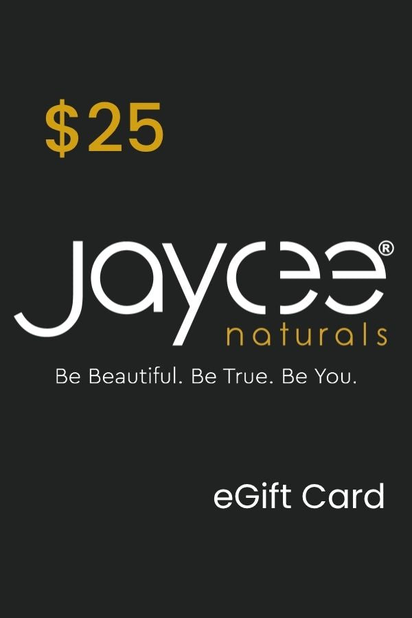 $25 eGift Card displaying the Jaycee Naturals logo and gift card value $25